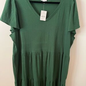 J. Crew Forest Green Short Sleeve Top